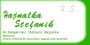 hajnalka stefanik business card